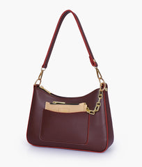 RTW Creation - Burgundy hobo evening bag