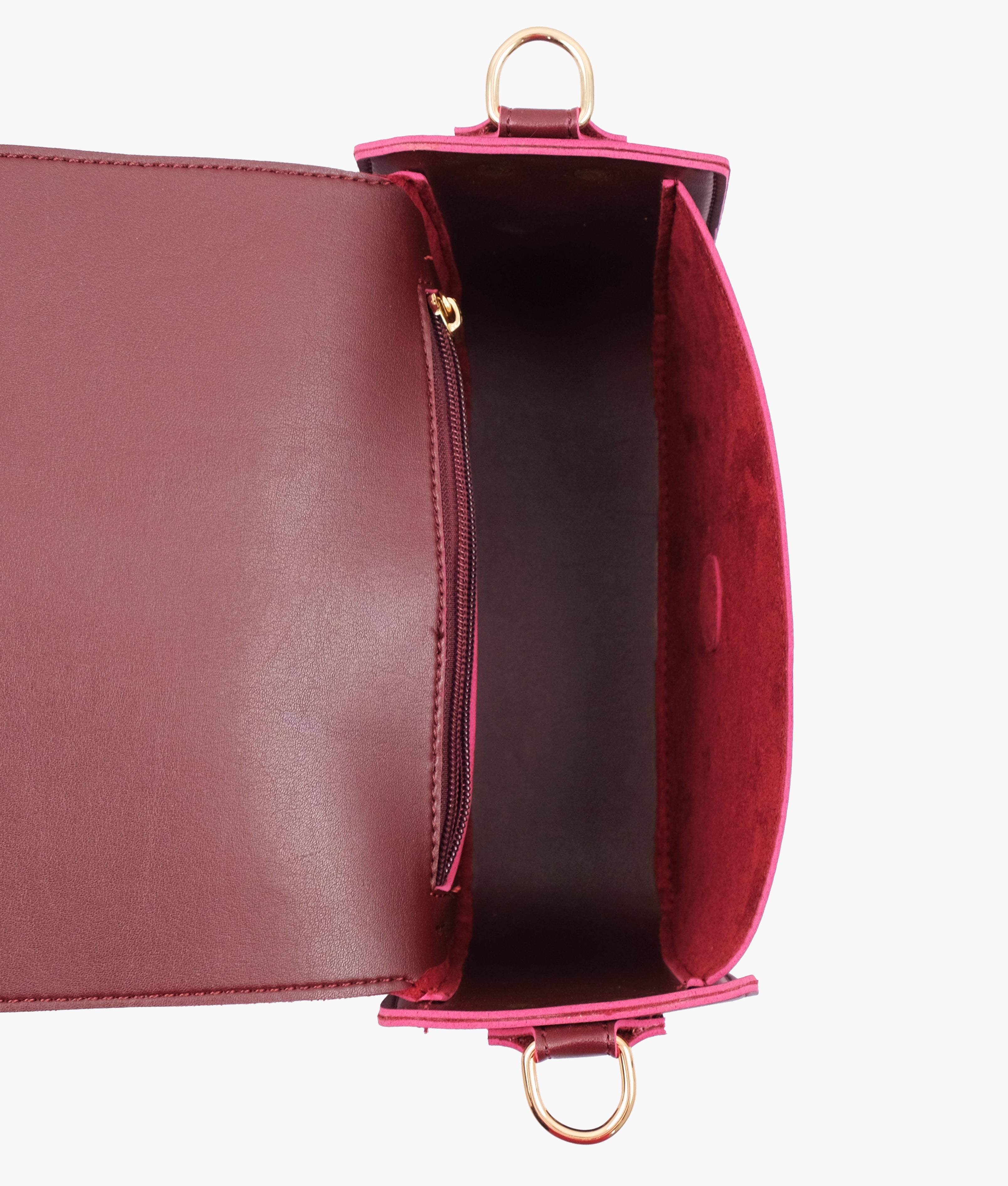 RTW Creation - Burgundy saddle buckle bag
