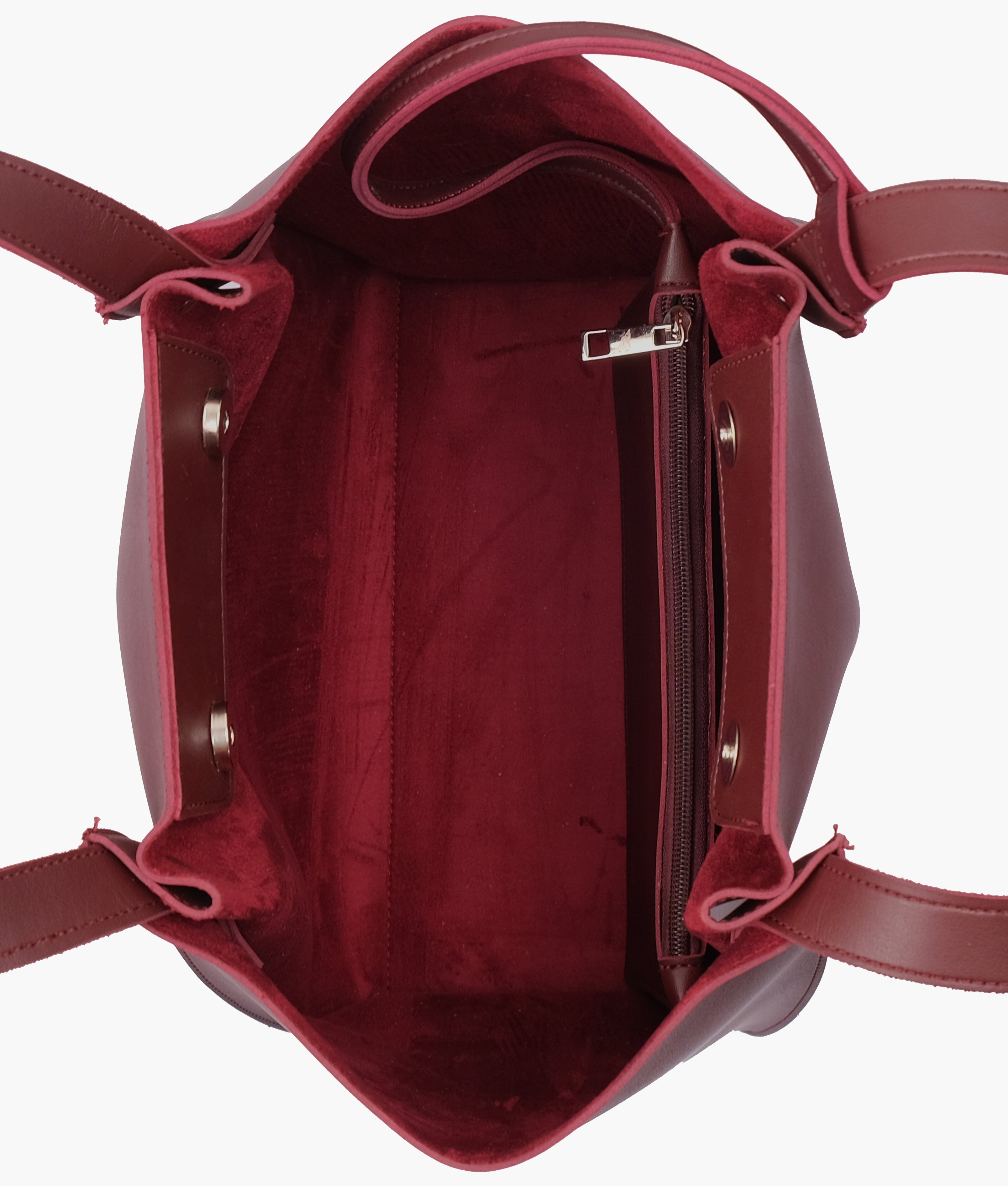 RTW Creation - Burgundy shopping tote bag