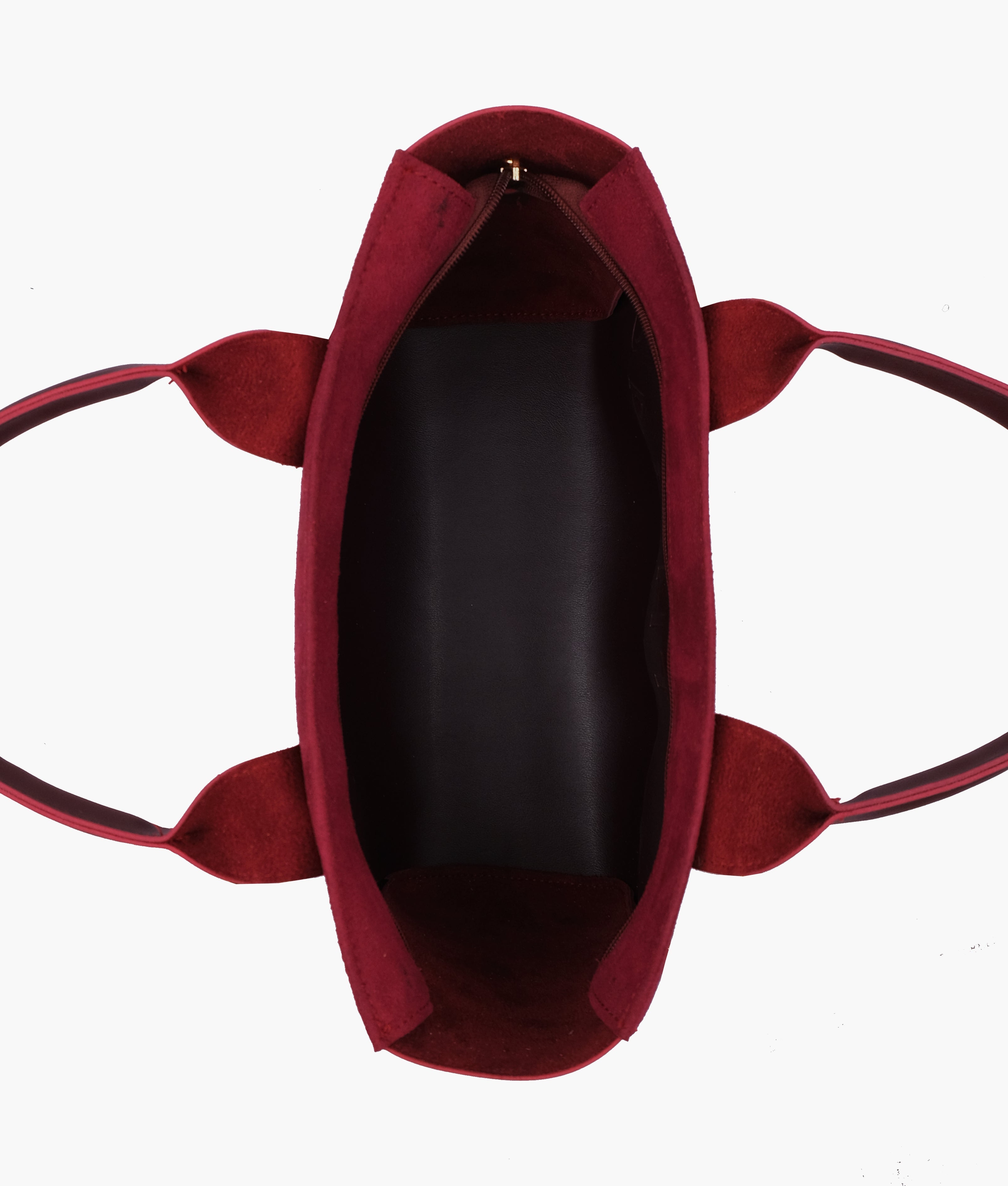 RTW Creation - Burgundy suede chain handle tote