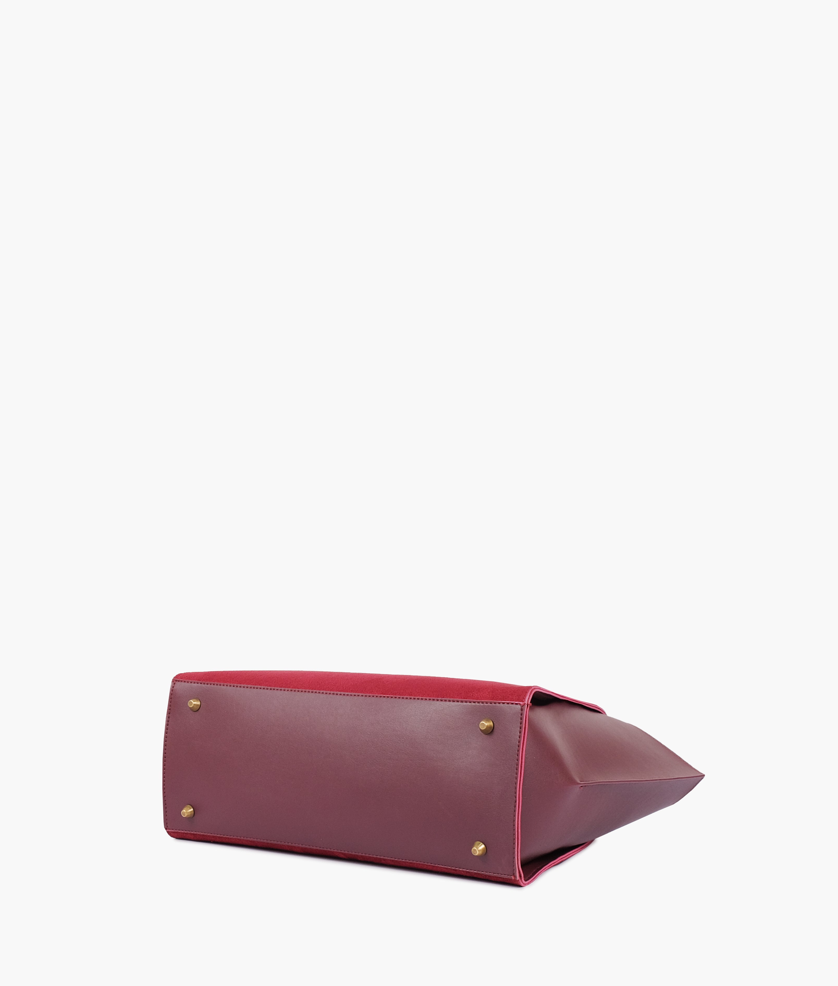 RTW Creation - Burgundy suede classic tote bag
