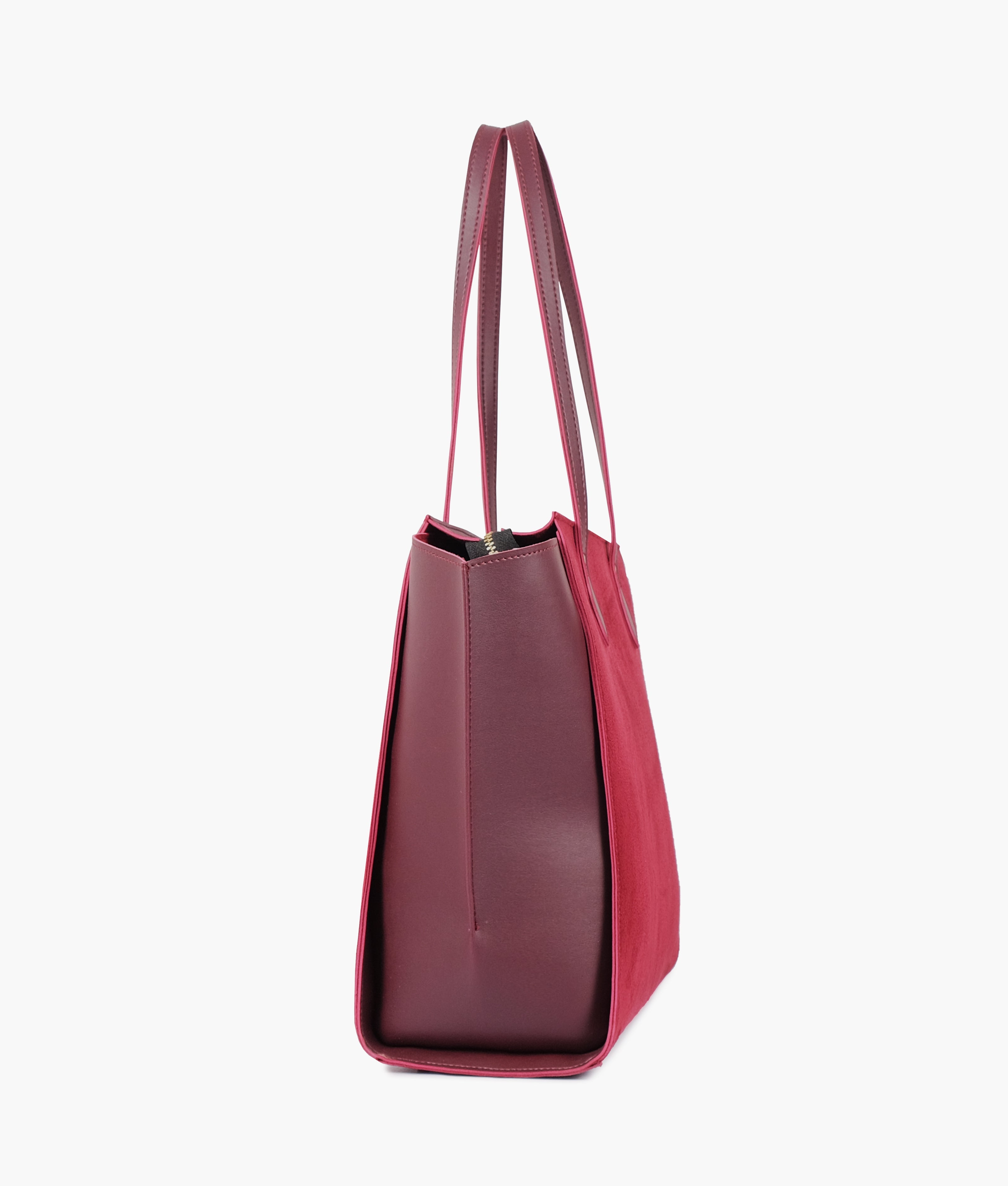 RTW Creation - Burgundy suede classic tote bag