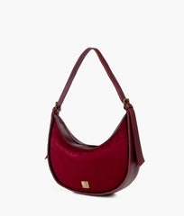 RTW Creation - Burgundy suede hobo bag