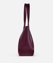RTW Creation - Burgundy suede shopping tote bag