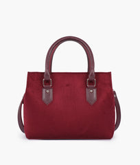 RTW Creation - Burgundy suede small satchel bag