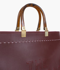RTW Creation - Burgundy signature tote bag