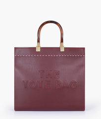 RTW Creation - Burgundy signature tote bag
