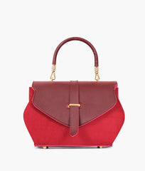 RTW Creation - Burgundy top-handle hexagon bag
