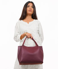 RTW Creation - Burgundy tote bag
