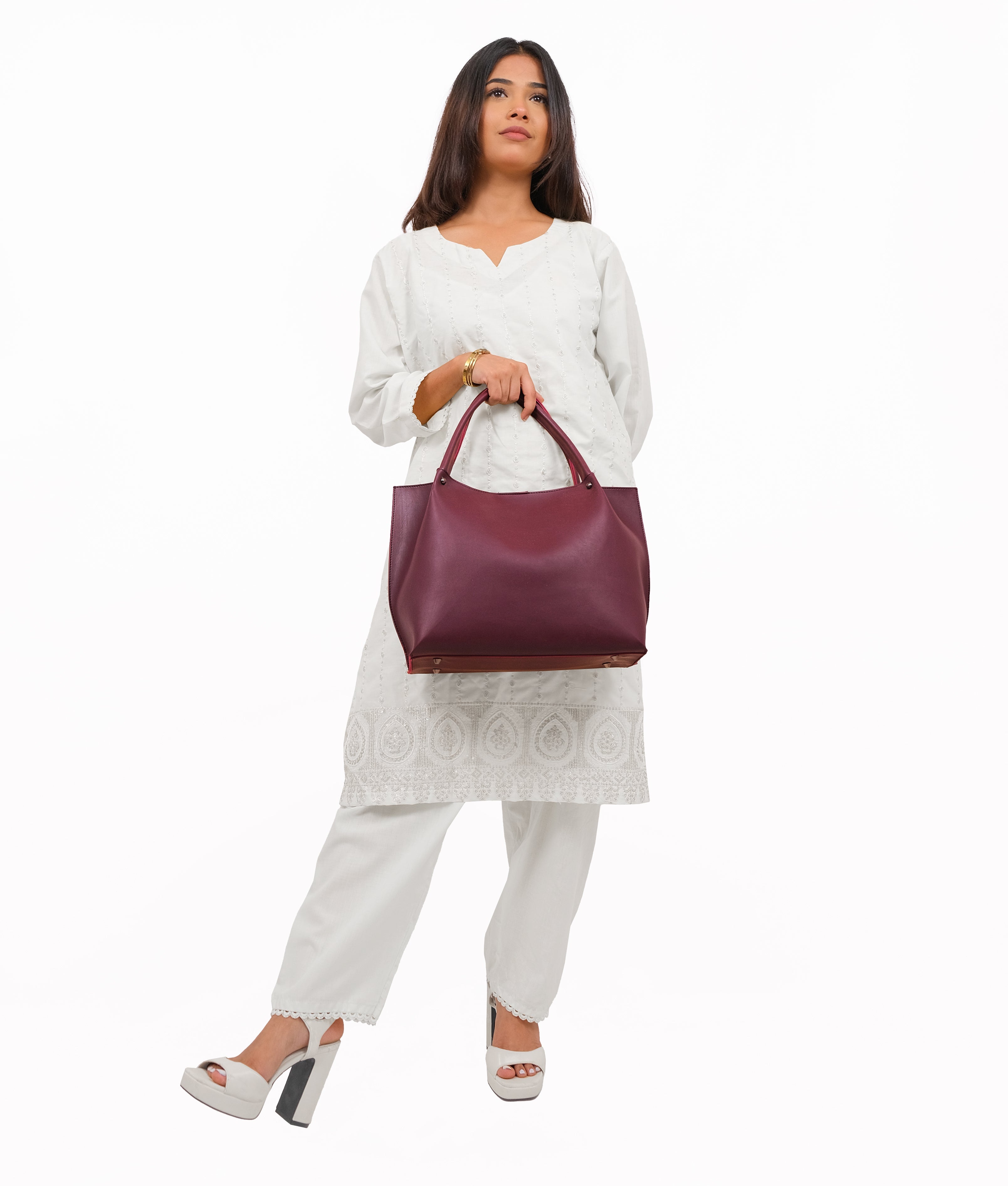 RTW Creation - Burgundy tote bag