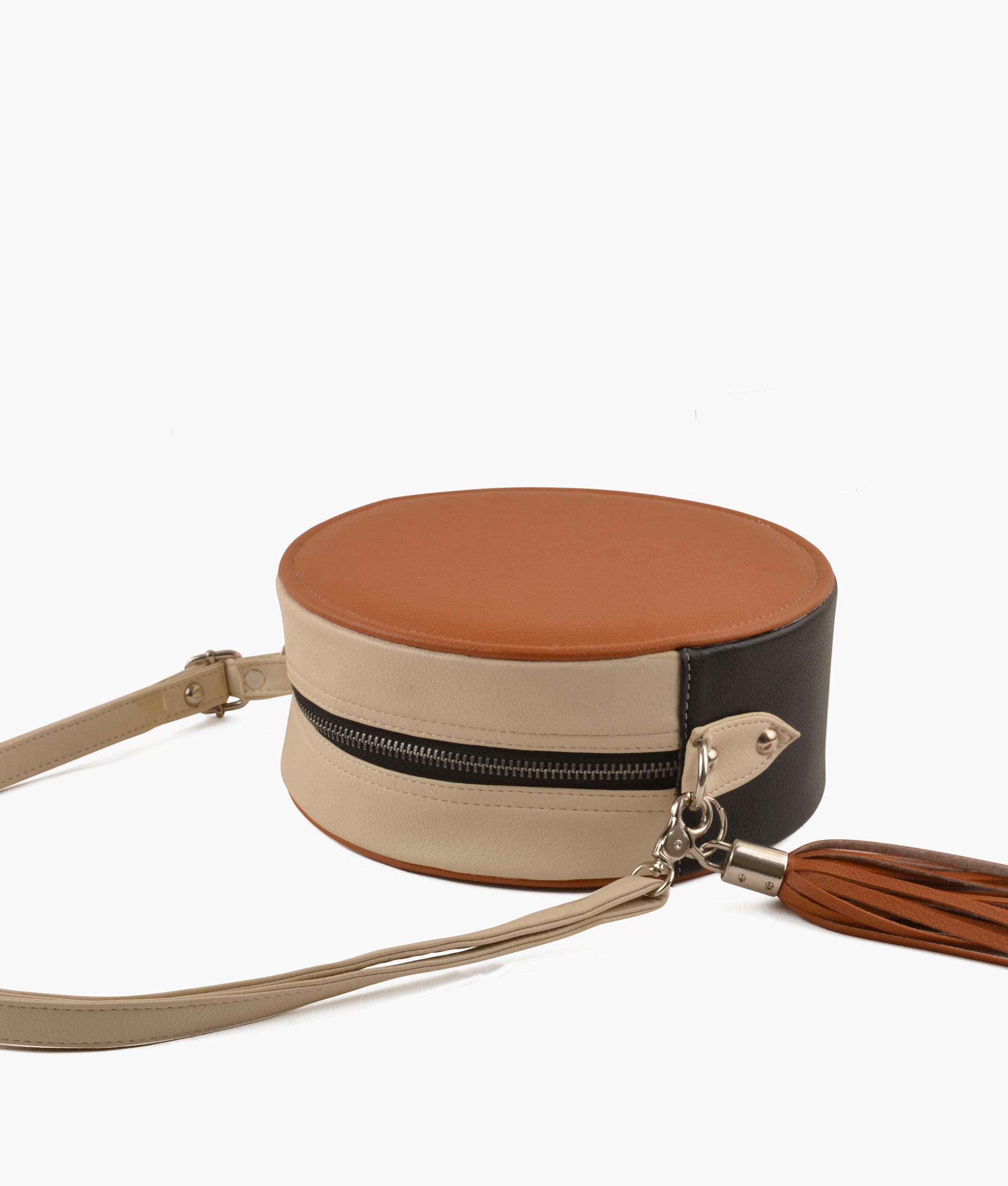 RTW Creation - Camel circle cross-body bag