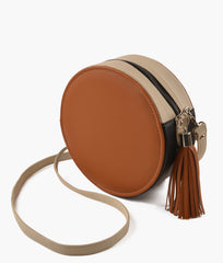 RTW Creation - Camel circle cross-body bag