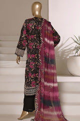 Signature By Sada Bahar Stitched 3 Piece Festive Emb Lawn Vol-02 Suit-CD-673-BLACK