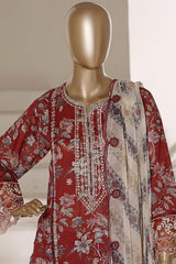 Signature By Sada Bahar Stitched 3 Piece Festive Emb Lawn Vol-02 Suit-CD-675-BROWN