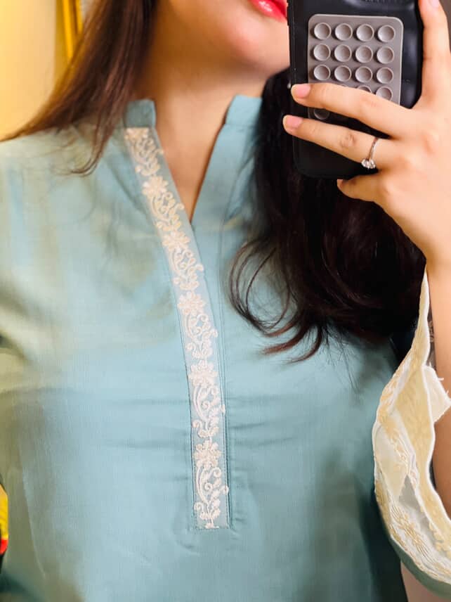 Urban Cut Stitched 2 Piece Cotton Embroidred  Co- Ord Set with  Salwar