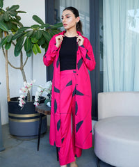 Dhaga Stitched 2 Piece Solids Crepe Summer Collection'2025-Carmine