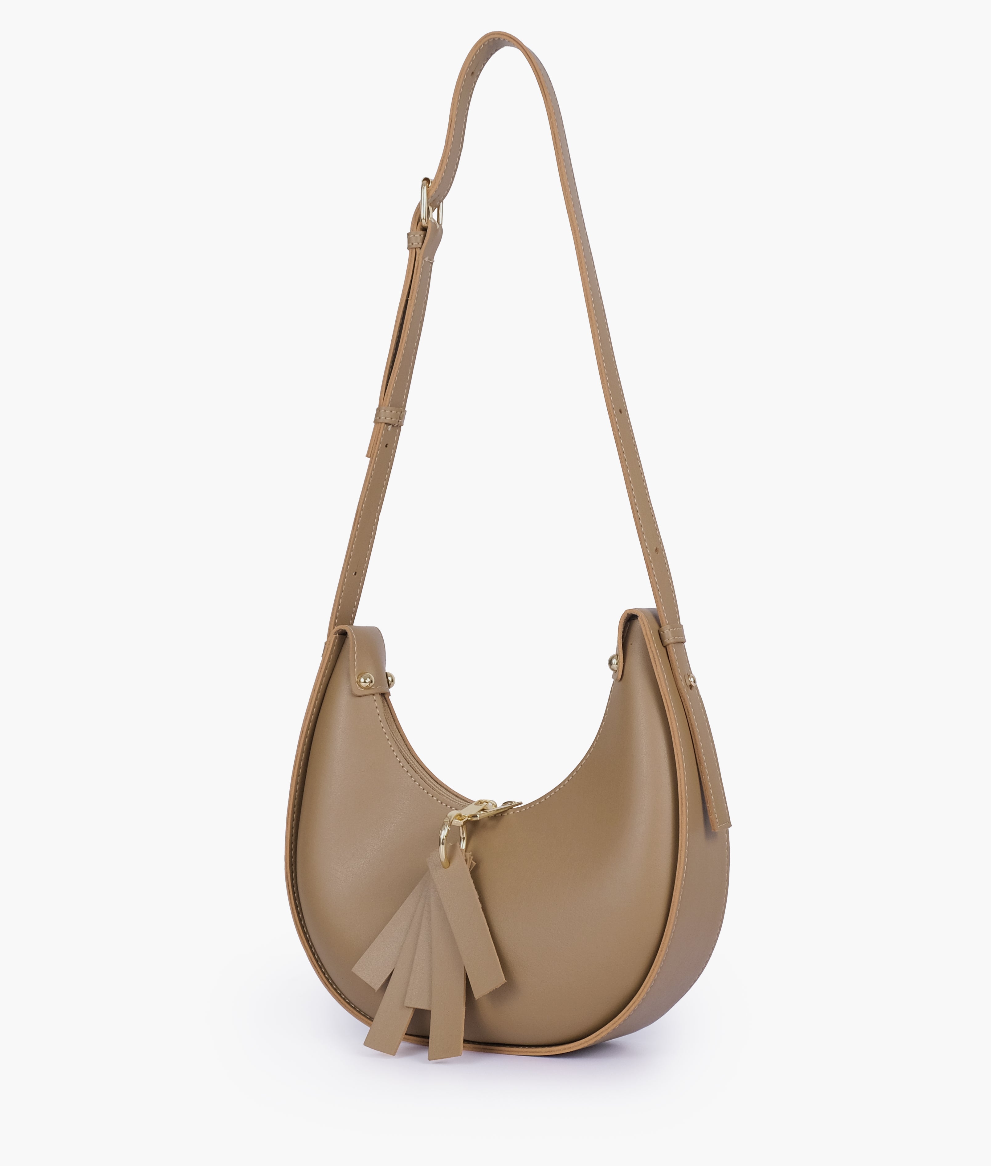 RTW Creation - Coffee crescent hobo bag