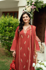 Baat Pakki Omal by Komal Stitched 3 Piece Dobby Collection'2025-Mehrmah