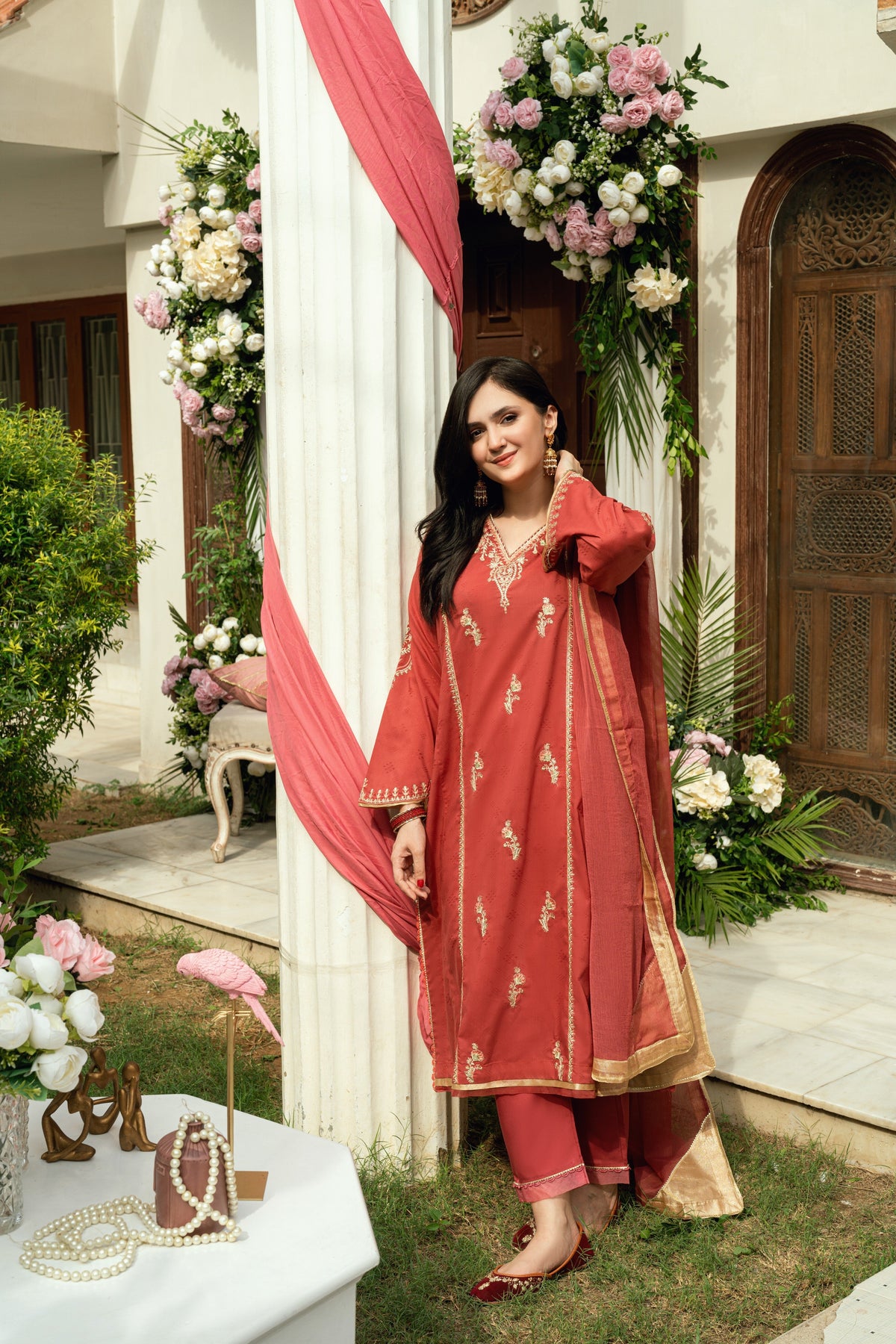 Baat Pakki Omal by Komal Stitched 3 Piece Dobby Collection'2025-Mehrmah