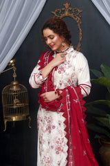 Threads & Weaves 3 PC - Embroidered Lawn Suit-L23201