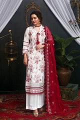 Threads & Weaves 3 PC - Embroidered Lawn Suit-L23201