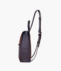 RTW Creation - Dark brown suede adventure backpack