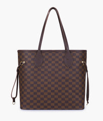 RTW Creation - Dark brown checkered neverfull tote bag