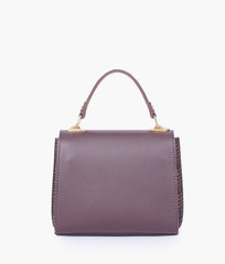 RTW Creation - Dark brown criss-cross top-handle bag