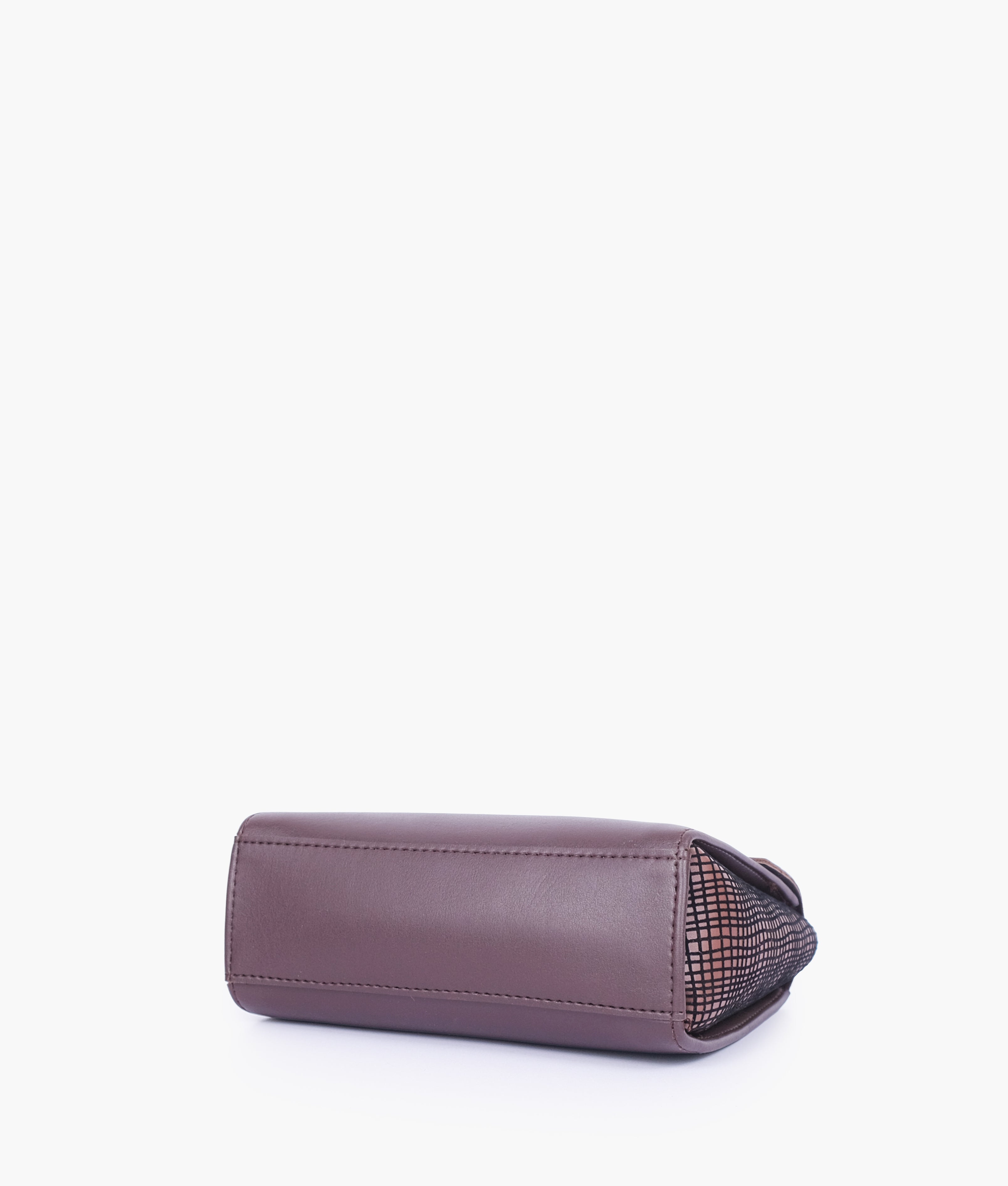 RTW Creation - Dark brown criss-cross top-handle bag