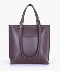 RTW Creation - Dark brown double-handle tote bag