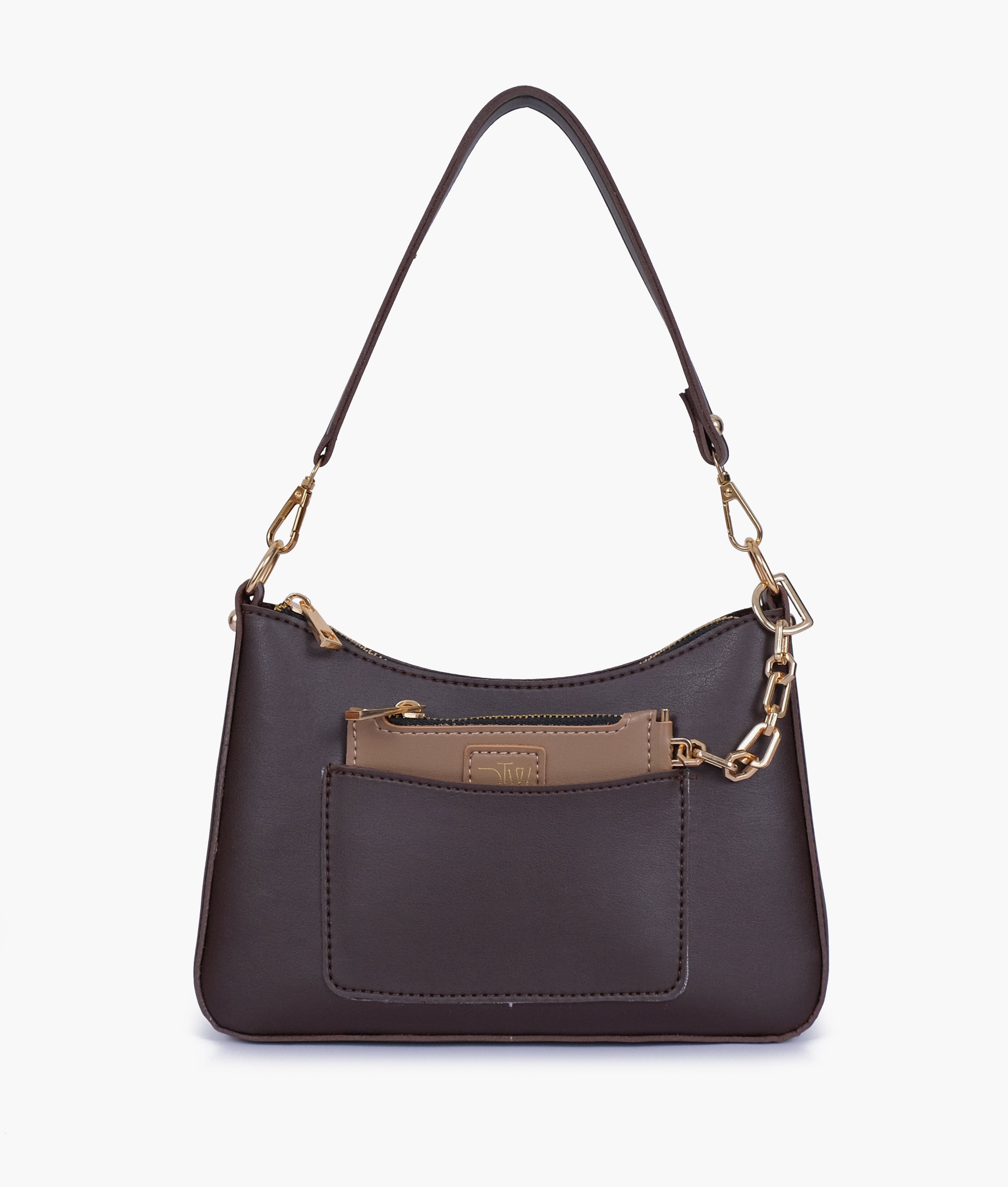 RTW Creation - Dark brown hobo evening bag