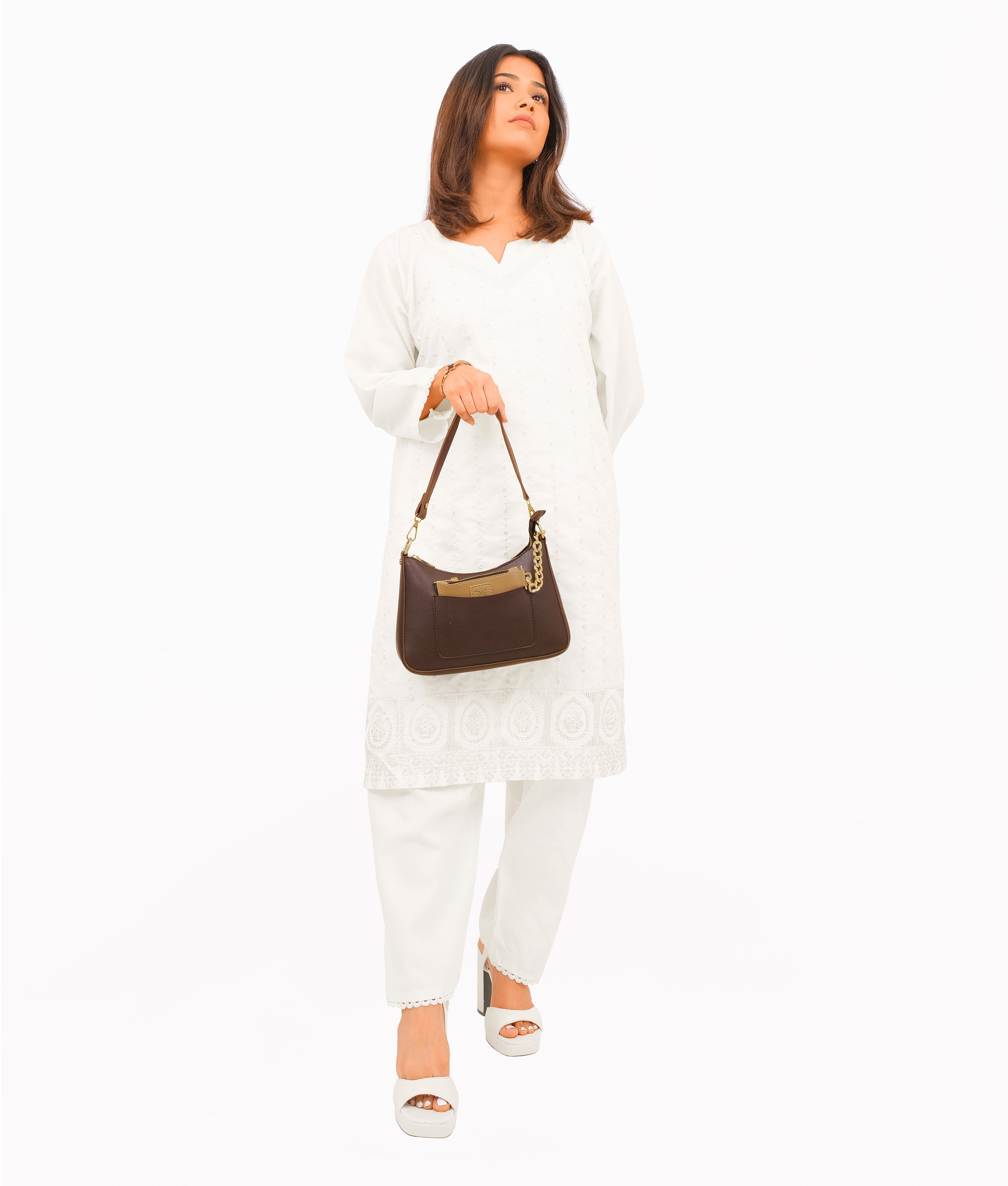 RTW Creation - Dark brown hobo evening bag