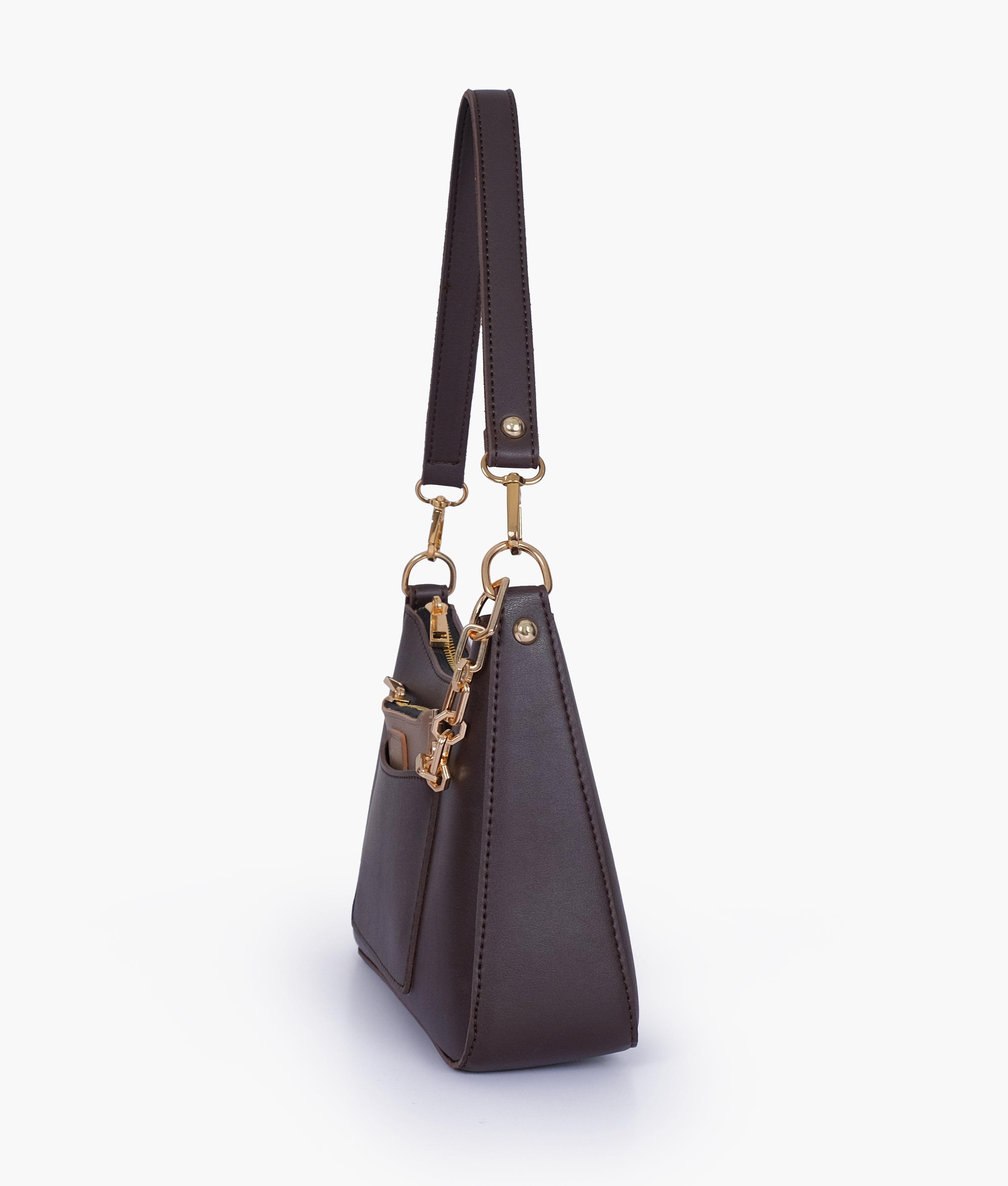 RTW Creation - Dark brown hobo evening bag