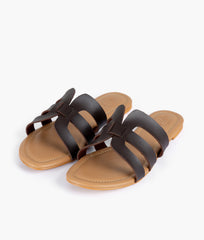 RTW Creation - Dark brown cutout flats