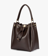 RTW Creation - Dark brown drawstring bucket bag