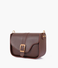 RTW Creation - Dark brown saddle buckle bag