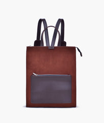 RTW Creation - Dark brown suede adventure backpack