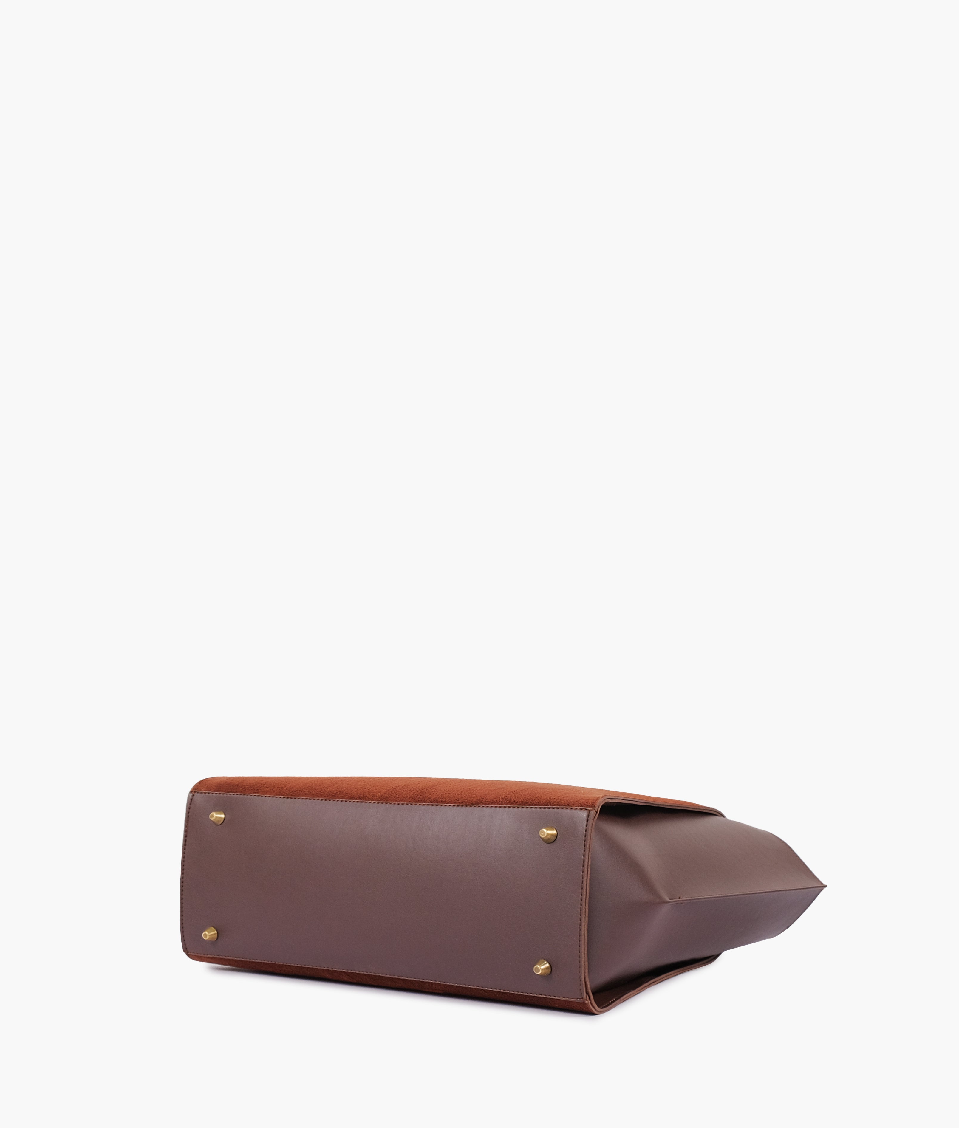 RTW Creation - Dark brown suede classic tote bag