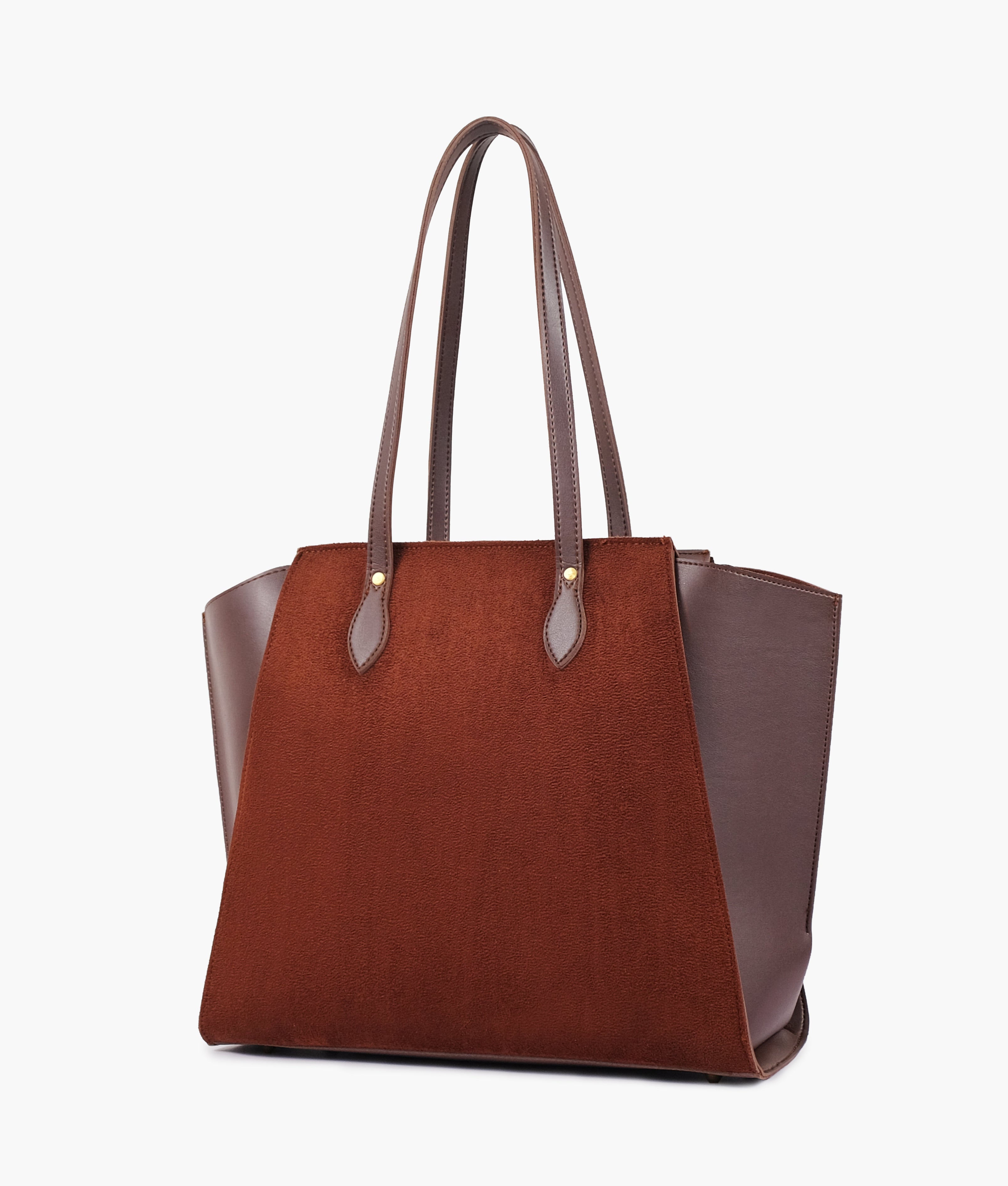 RTW Creation - Dark brown suede classic tote bag