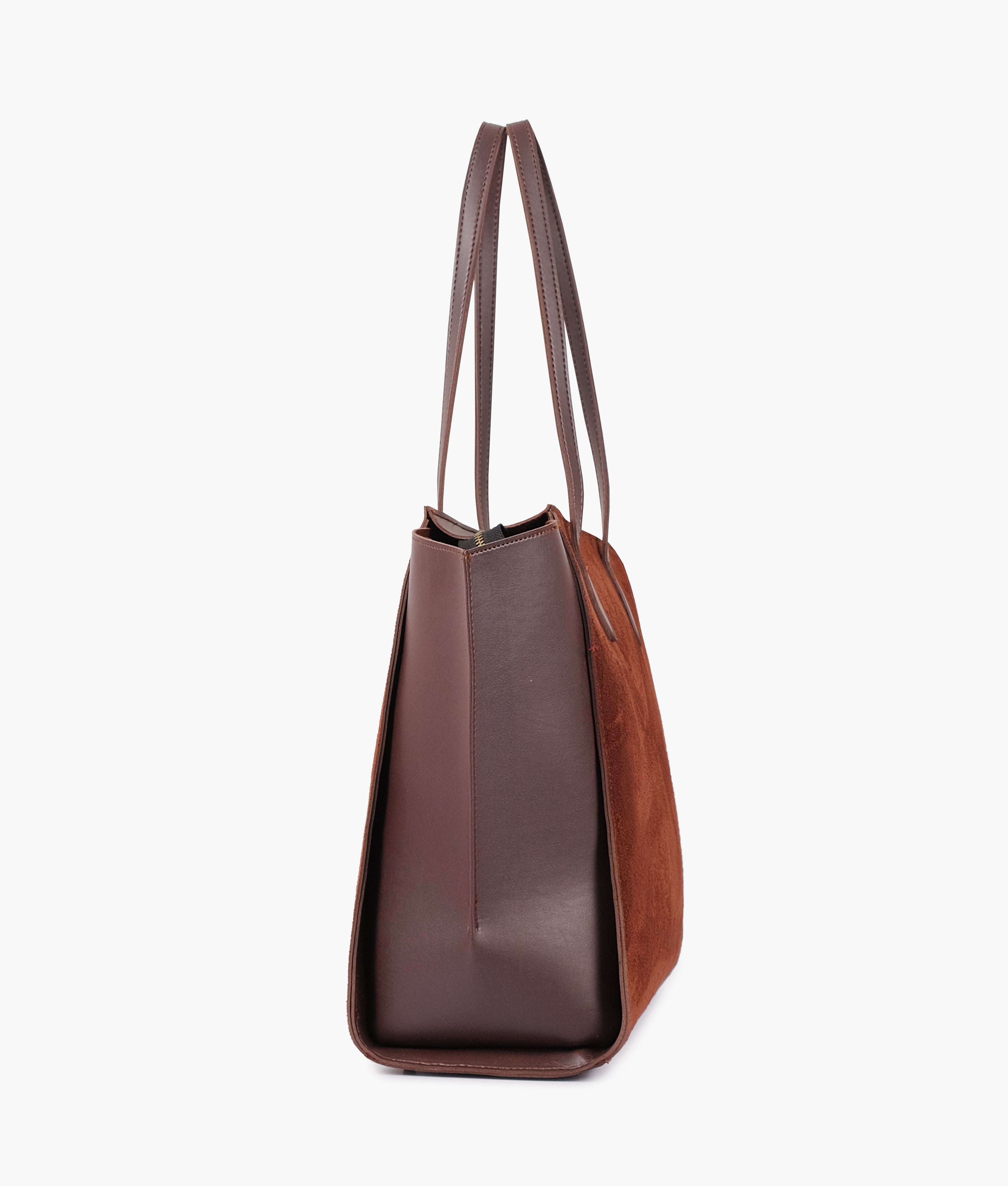 RTW Creation - Dark brown suede classic tote bag