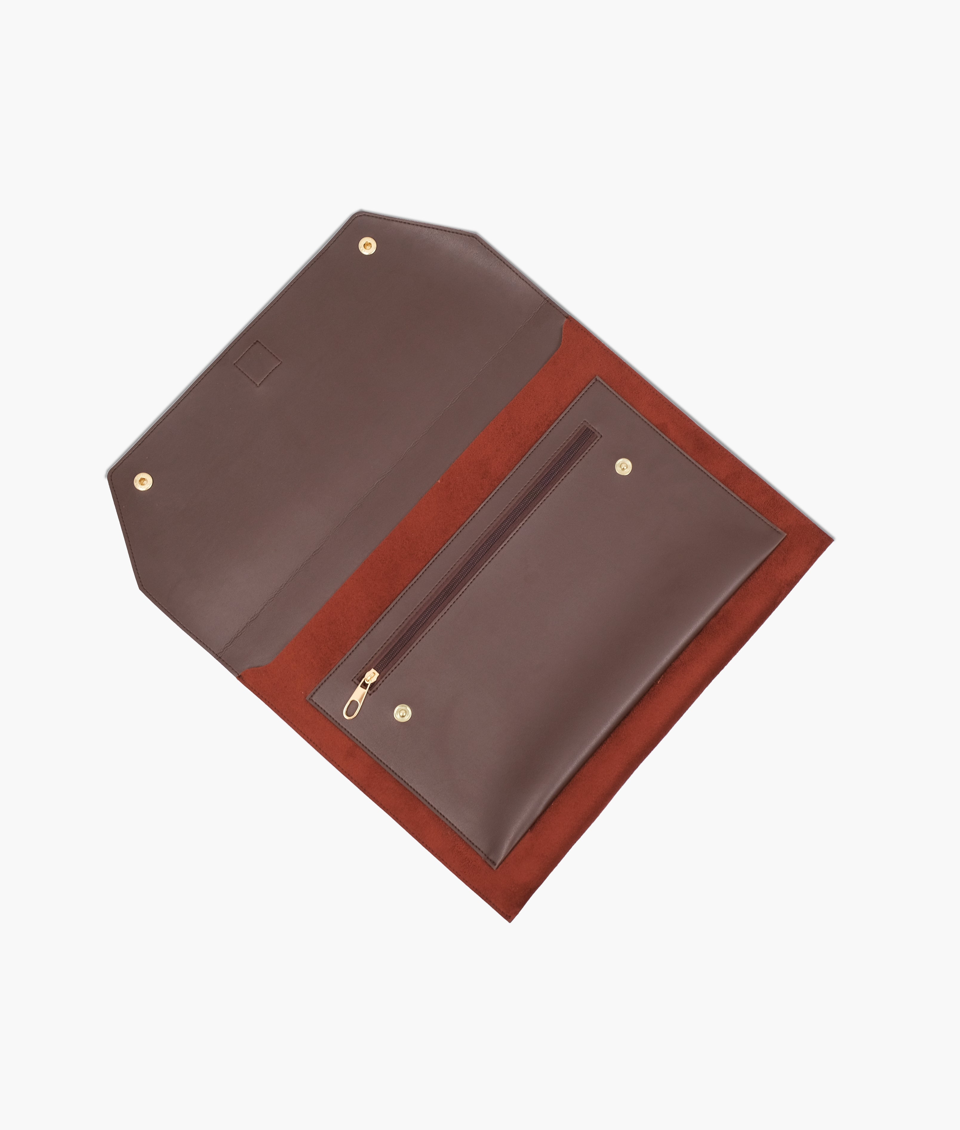 RTW Creation - Dark brown suede laptop sleeve 17