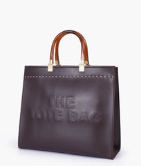 RTW Creation - Dark brown signature tote bag