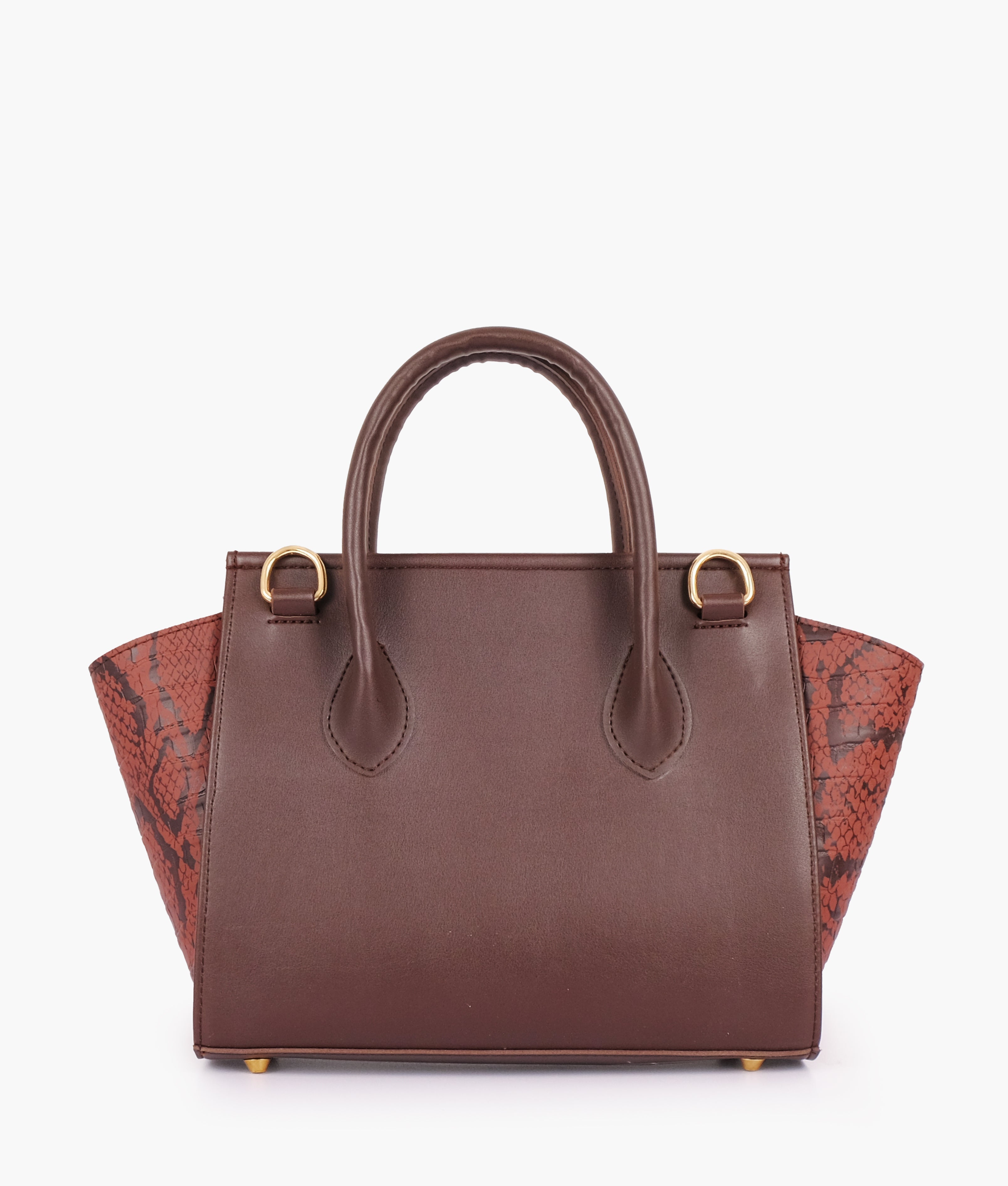 RTW Creation - Dark brown trapeze handbag
