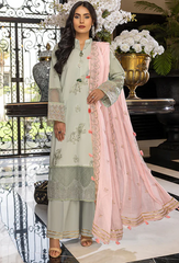 Charlotte By Humdum Unstitched 3 Piece Emb Chikankari Lawn Collection'2024-D-05