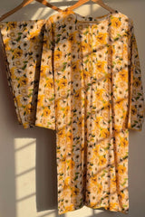 Amna Ali Nawaz Stitched Co Ord  Suit-YLW001