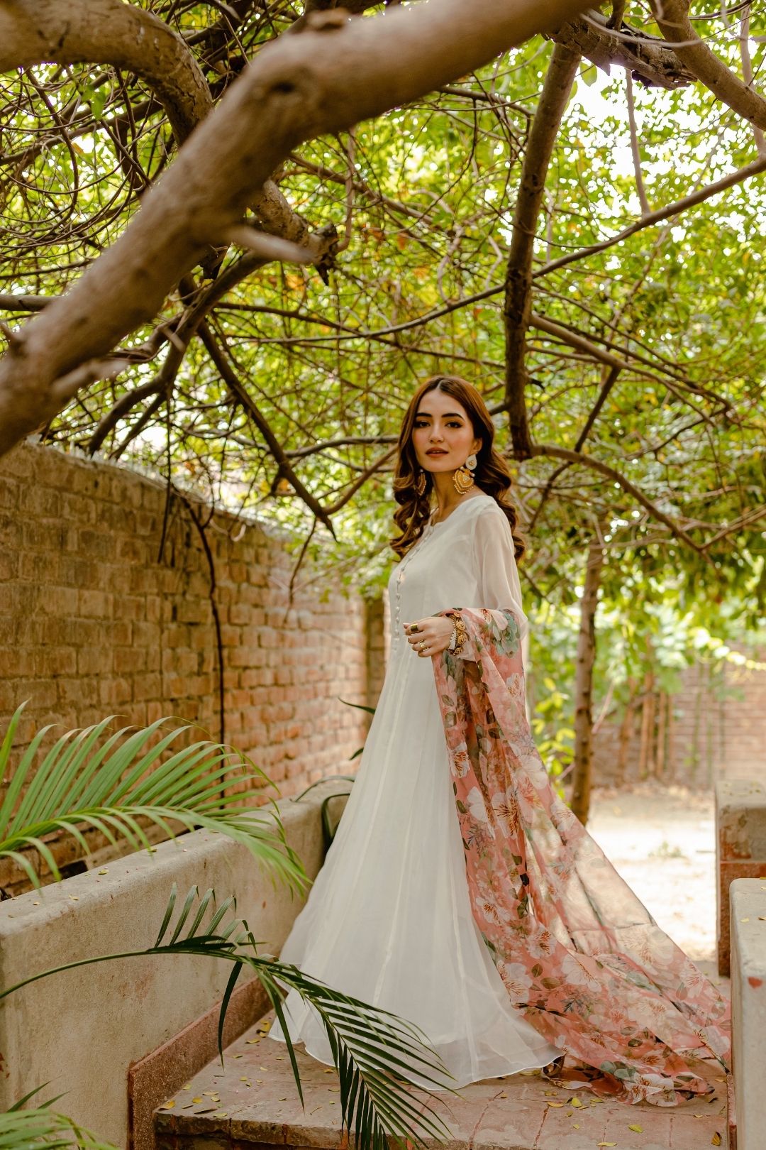 Roshanay By Mannat Clothing Stitched Collection-Deep White Frock