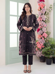 Mashrib Official Stitched 2 Piece Wrinkle Free Eid Edit Suit-Noir Bloom