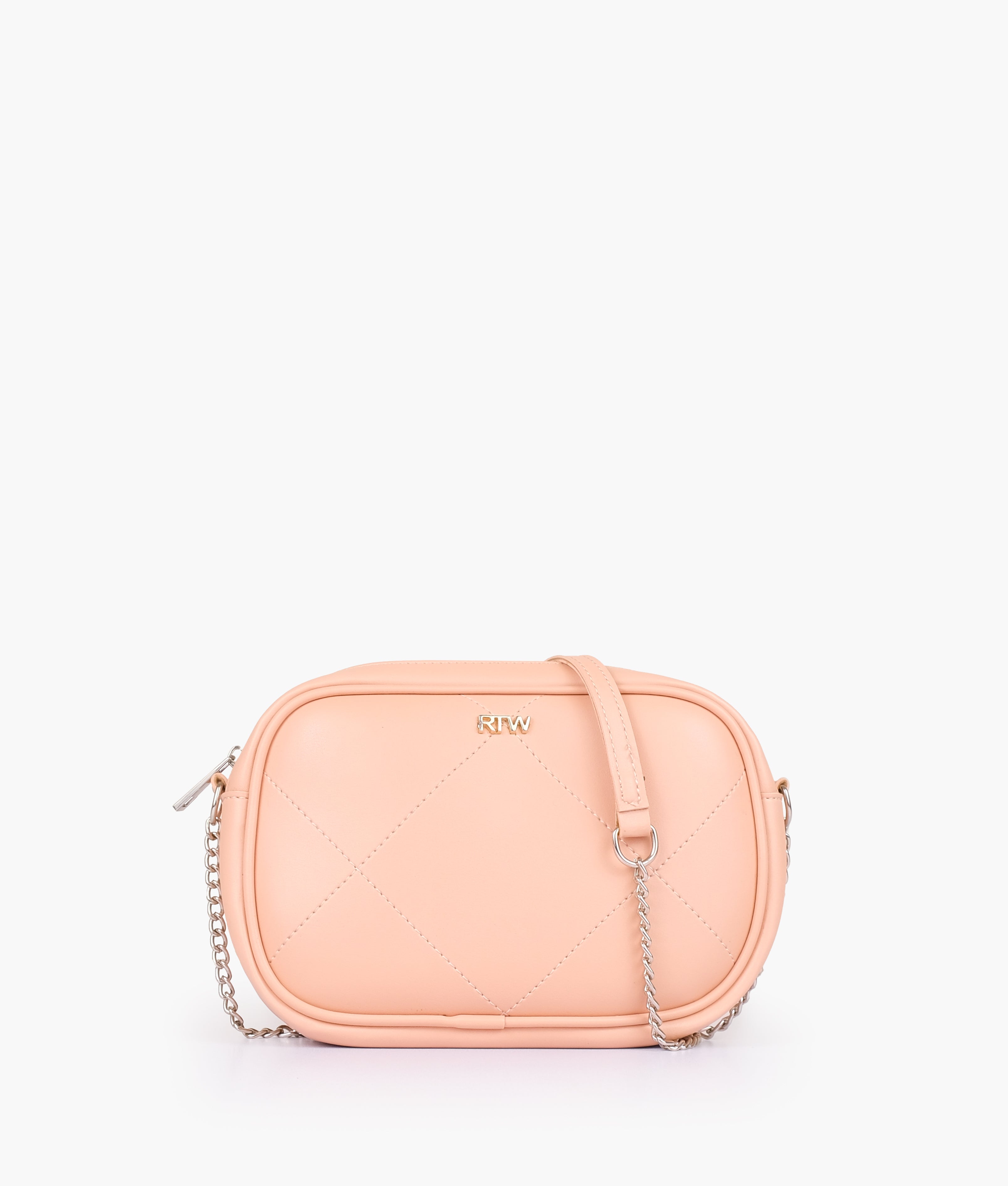 RTW Creation - Peach mini quilted crossbody bag