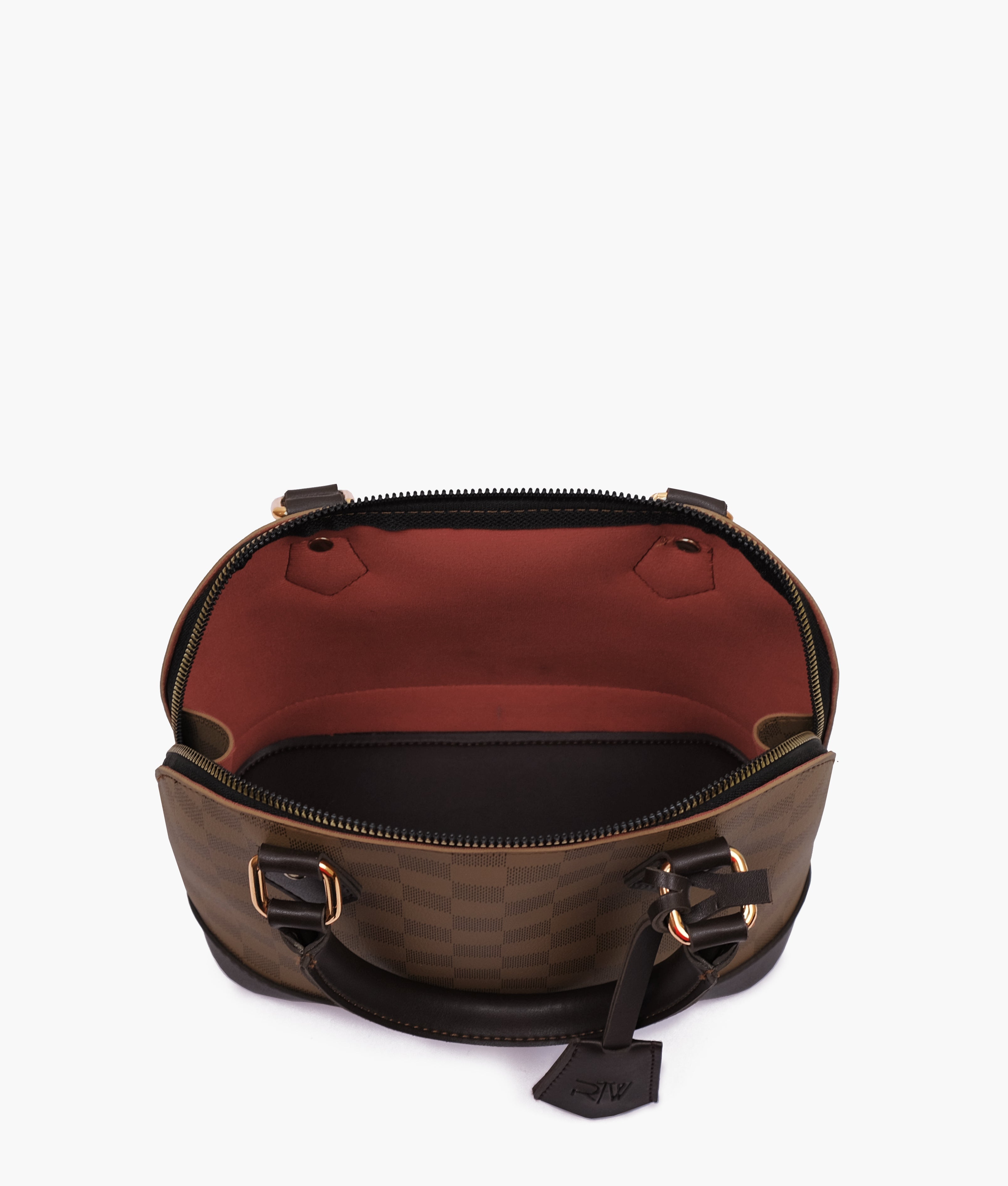 RTW Creation - Brown dome satchel handbag