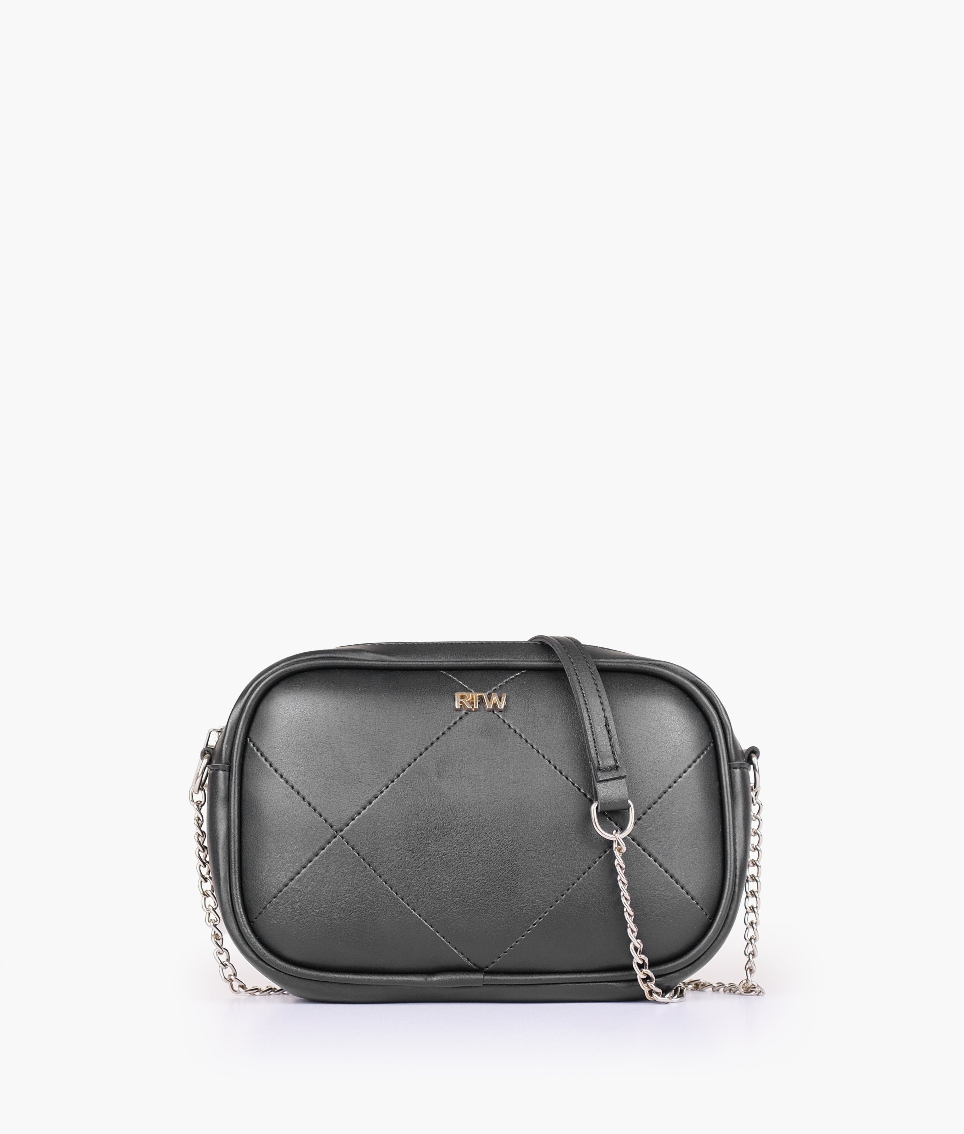 RTW Creation - Black mini quilted crossbody bag